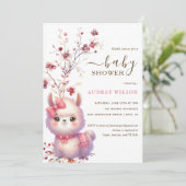 Llama Baby Shower Einladung (Stehend Vorderseite)