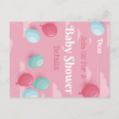 Llama Baby Shower Einladung (Rückseite)