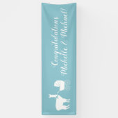 Llama Baby Shower Niedlich Blue Boy Banner (Vertikal)