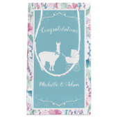 Llama Baby Shower Niedlich Blue Boy Kleine Geschenktüte (Vorderseite)