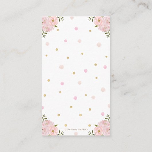 Llama Babydusche Blush Pink Bläserne Windeln Raffe Begleitkarte (Rückseite)