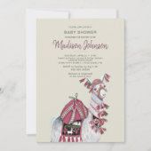 Llama | Babydusche | Peach | Einladung (Vorderseite)