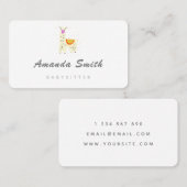 Llama Babysitter Minimal Business Card Visitenkarte (Vorne/Hinten)