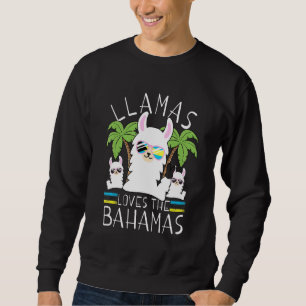 Llama Bahamas Souvenir Reise Bahamian Fl Sweatshirt