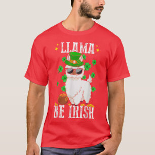 LLAMA BE IRISH Kleeblatt Kinder Frauen T-Shirt Fun