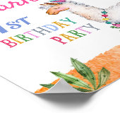 Llama Begrüßungsschild Party Alpaca Plakat (Ecke)