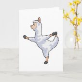 Llama bei der Yoga-Fitness Karte (Gelbe Blume)