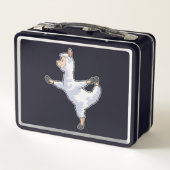 Llama bei der Yoga-Fitness Metall Brotdose (Rückseite)