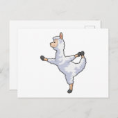 Llama bei der Yoga-Fitness Postkarte (Vorne/Hinten)