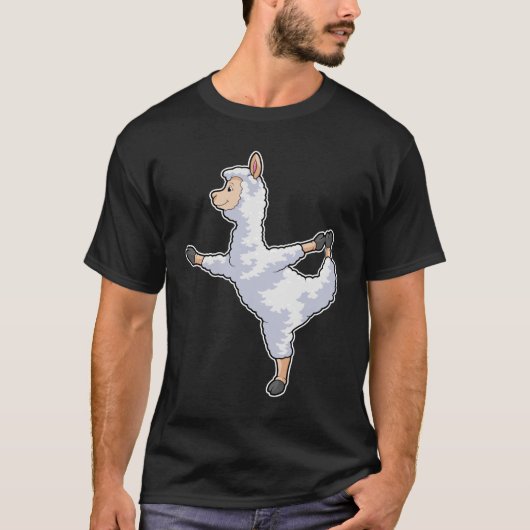 Llama bei der Yoga-Fitness T-Shirt (Vorderseite)