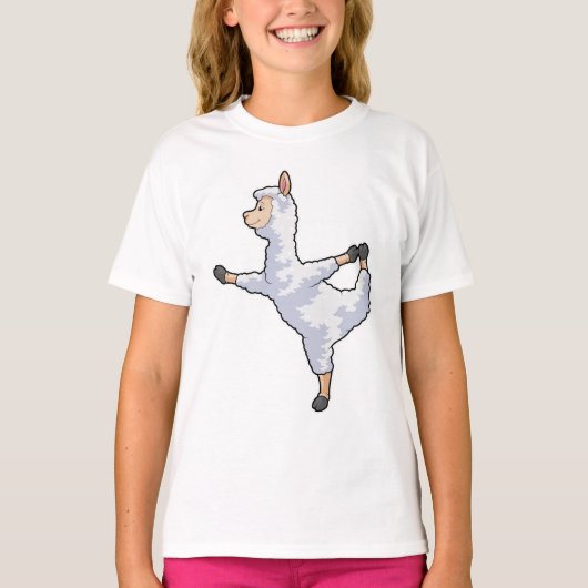 Llama bei der Yoga-Fitness T-Shirt (Vorderseite)