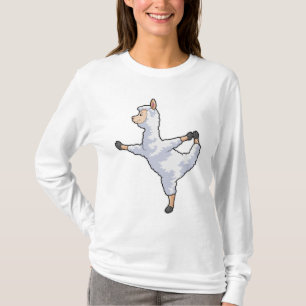 Llama bei der Yoga-Fitness T-Shirt