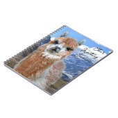 Llama-Berge Personalisiertes Strickjournal Notizblock (Linke Seite)
