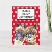Llama bin mein Valentin? Ich liebe dich! Karte (Vorderseite)