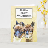 Llama bin mein Valentin? Ich liebe dich! Karte (Gelbe Blume)