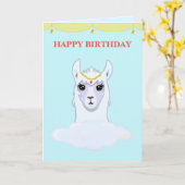 Llama Birthday Card Karte (Gelbe Blume)