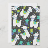 Llama Birthday Einladung Ganzes Llama Fun Party (Rückseite)