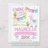 Llama Birthday Einladung Ganzes Llama Fun Party (Vorderseite)