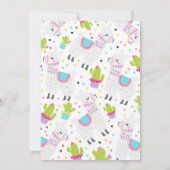 Llama Birthday Einladung Ganzes Llama Fun Party (Rückseite)