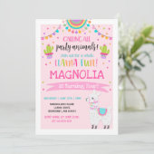 Llama Birthday Einladung Ganzes Llama Fun Party (Stehend Vorderseite)