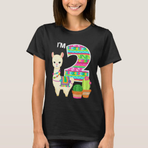 Llama Birthday Im 2 Farm Llama Thema 2. Geburtstag T-Shirt