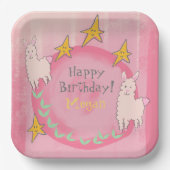 🦙 LLAMA BIRTHDAY PAPPTELLER (Vorderseite)