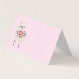 Llama Birthday Party Menu Cards
