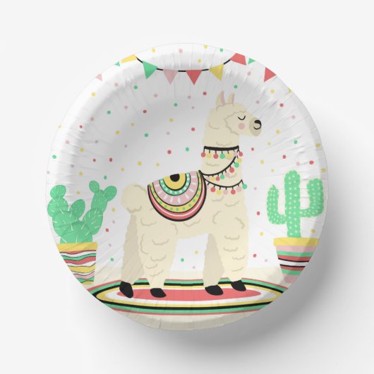 Llama Birthday Party Paper Teller (Vorderseite)