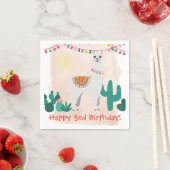 Llama Birthday Party Serviette (Beispiel)