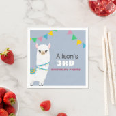 Llama Birthday Serviette (Beispiel)