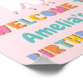 Llama Birthday Welcome Sign Poster (Ecke)