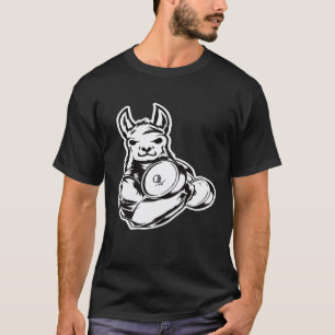 Llama Bizeps Curl Gewichtheben Kraftdrehen Fitness T-Shirt