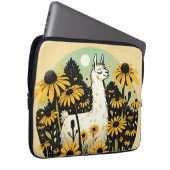 Llama Black Mit Augen Susans Laptopschutzhülle (Vorne Rechts)