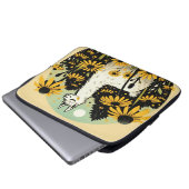 Llama Black Mit Augen Susans Laptopschutzhülle (Vorne Knopf)