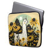 Llama Black Mit Augen Susans Laptopschutzhülle (Vorderseite Links)