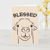 LLAMA BLESSED GEBURTSTAGSKARTEN KARTE (Gelbe Blume)