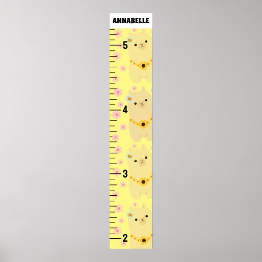 Llama Blume Power Growth Chart Poster (Vorne)