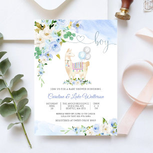 Llama Boy Babyparty-Einladung Einladung