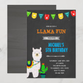 Llama Boy fiesta Party Einladung (Vorne/Hinten)