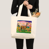 Llama (braun) - Herbst-Engel Jumbo Stoffbeutel (Vorderseite (Produkt))