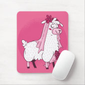 Llama-Braut Mousepad (Mit Mouse)