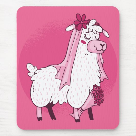 Llama-Braut Mousepad (Vorne)