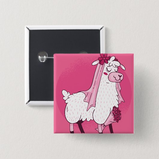 Llama Bride Button (Vorne & Hinten)
