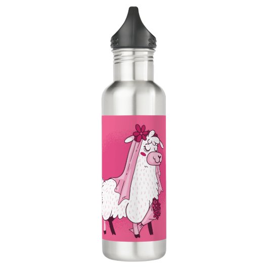 Llama Bride Edelstahlflasche (Links)