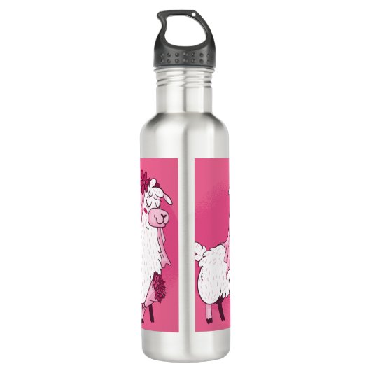 Llama Bride Edelstahlflasche (Rückseite)