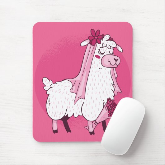 Llama Bride Mousepad (Mit Mouse)