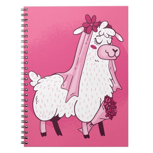 Llama Bride Notizblock (Vorderseite)