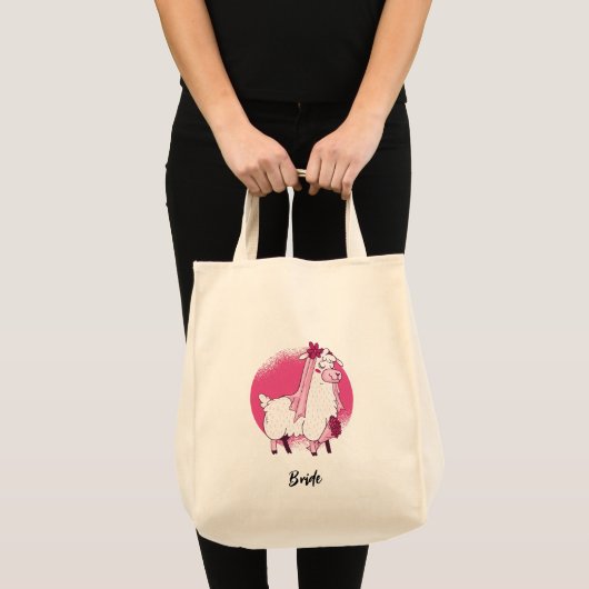 Llama Bride Tote Bag Tragetasche (Vorderseite (Produkt))
