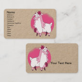 Llama Bride Visitenkarte (Vorne/Hinten)