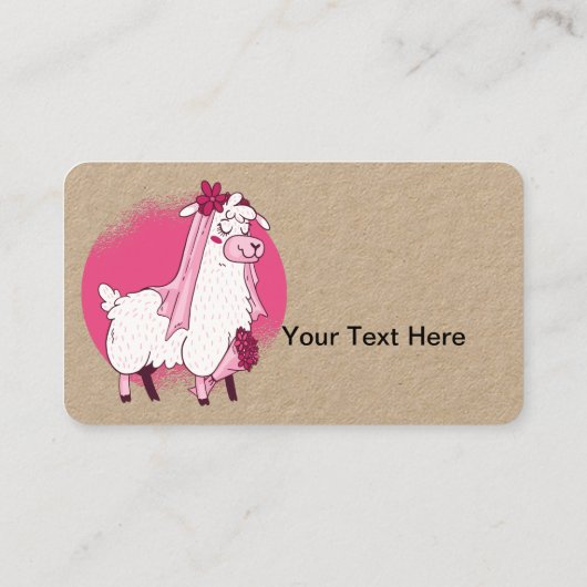 Llama Bride Visitenkarte (Rückseite)